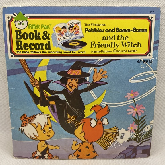 The Flintstones Pebbles and Bamm-Bamm and the Friendly Witch Book & Record 1977 - Picture 15 of 15